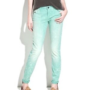 Ralph Lauren NWT Seafoam Green Tie‎ Dye Skinny Jeans Size 30